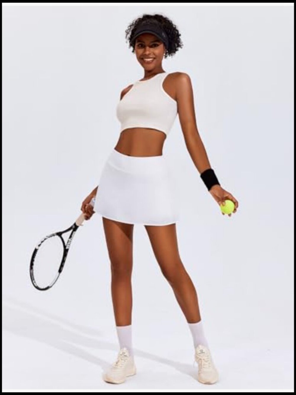 Pleated Tennis Skort High Waisted with Pockets Lightweight Athletic Skirt - Picture 2 of 7
